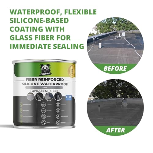 PandaCoat TopBase ST Fiber glass-fibre reinforced silicone waterproofing, grey, 1 kg
