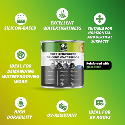 PandaCoat TopBase ST Fiber glass-fibre reinforced silicone waterproofing, white, 1 kg