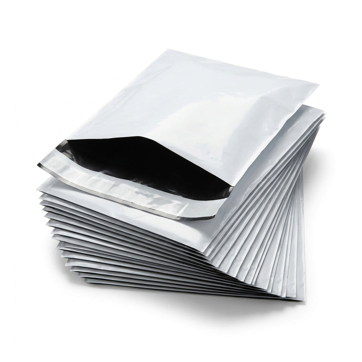 Poly mailing bags, 350 x 460 mm, 50 µm, white, 100 pcs