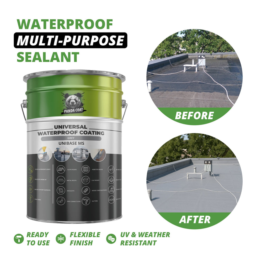 PandaCoat UniBase MS universal waterproofing (liquid rubber), grey, 5.7 kg