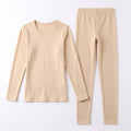GAUBERT 152 women's merino wool thermal underwear set, beige