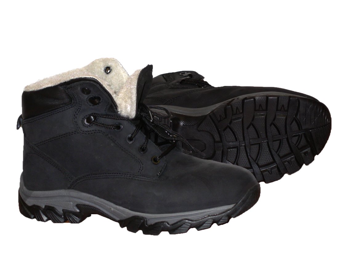 Black winter boots