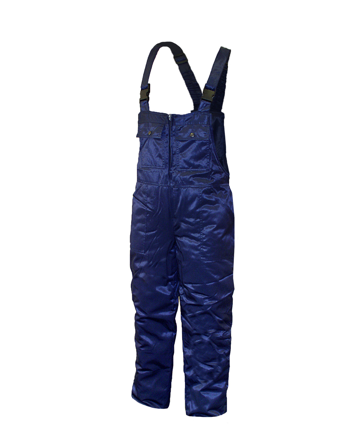Insulated winter work bib trousers, black