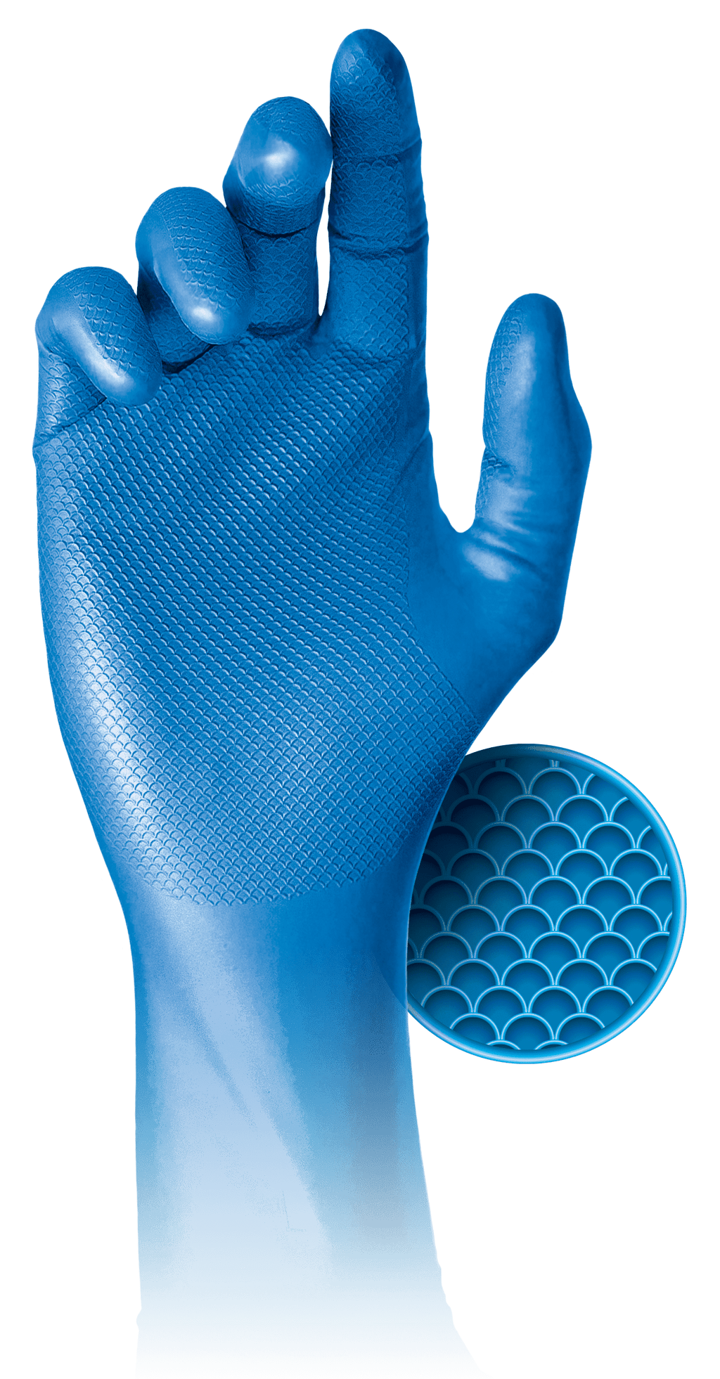 GRIPPAZ 308 disposable nitrile gloves with fish-scale grip, 50 pcs