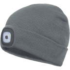 Winter hat with LED light, black