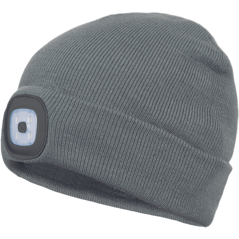 Winter hat with LED light, black