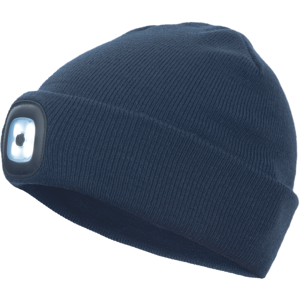 Winter hat with LED light, grey