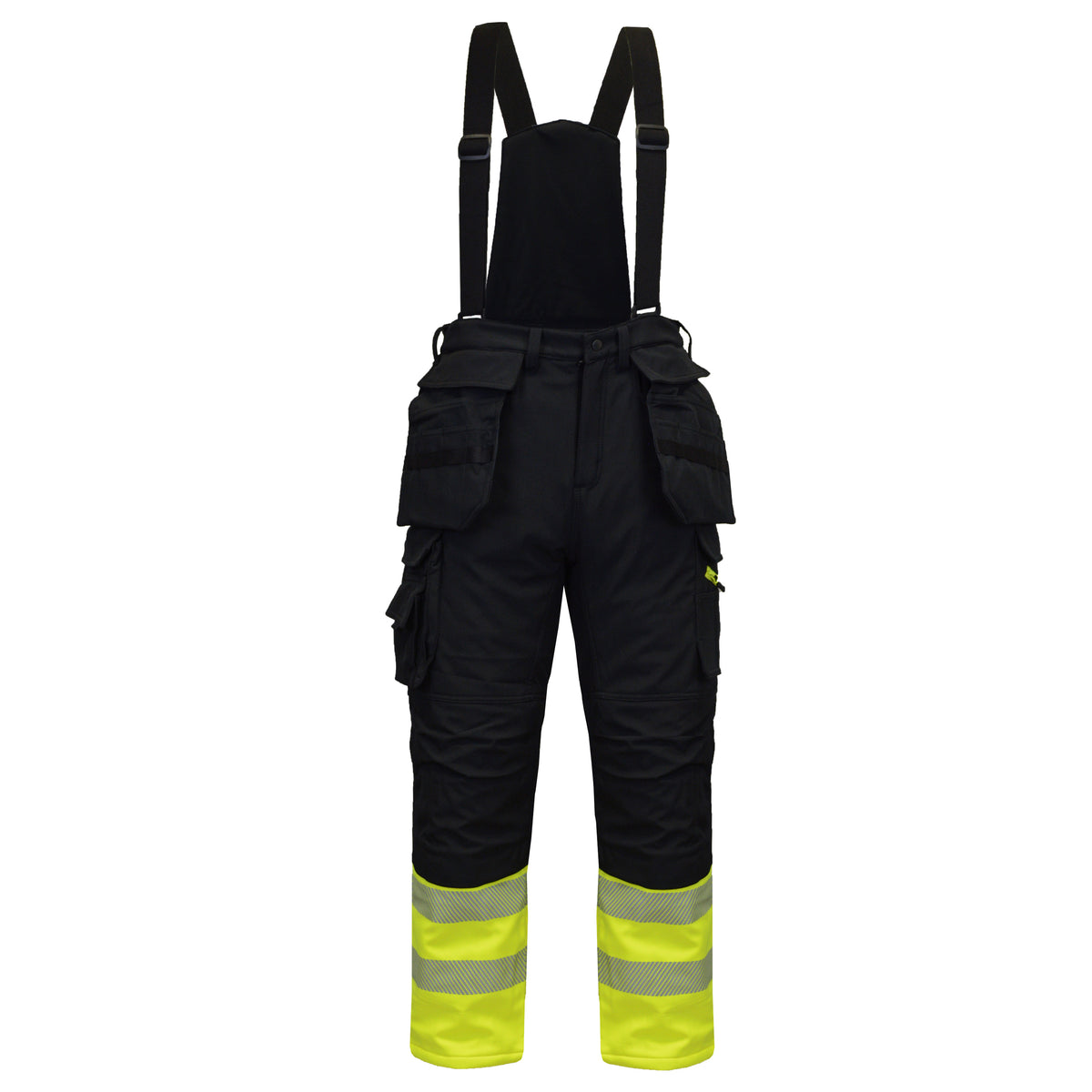 Reflex winter softshell trousers with Hi-Vis details, black
