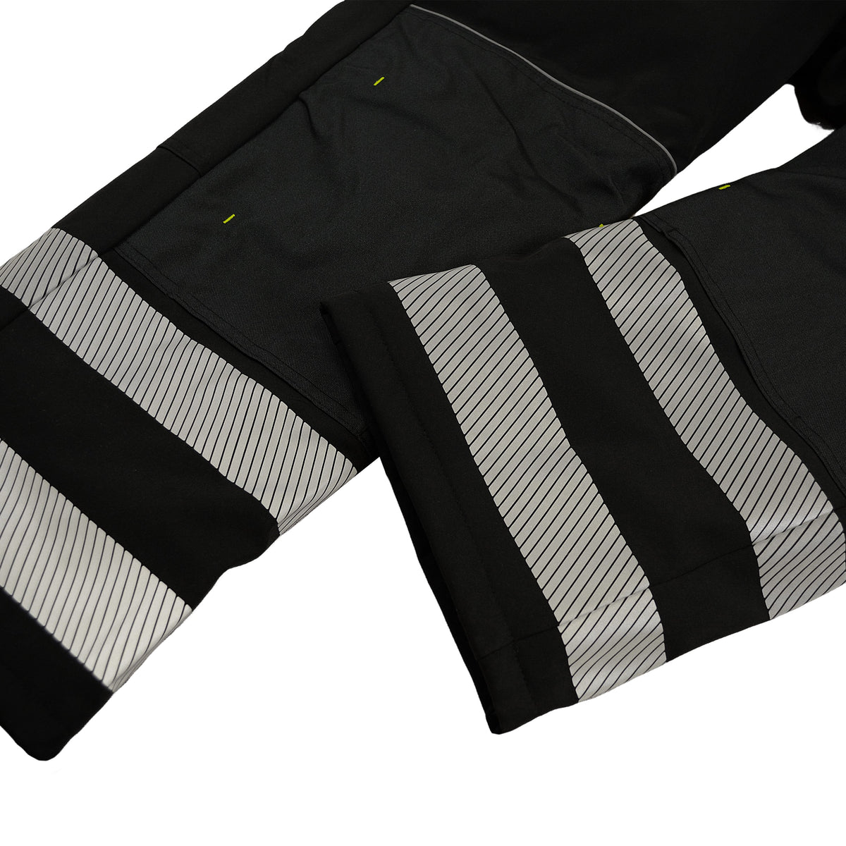 Winter work bib trousers with reflective tapes, black