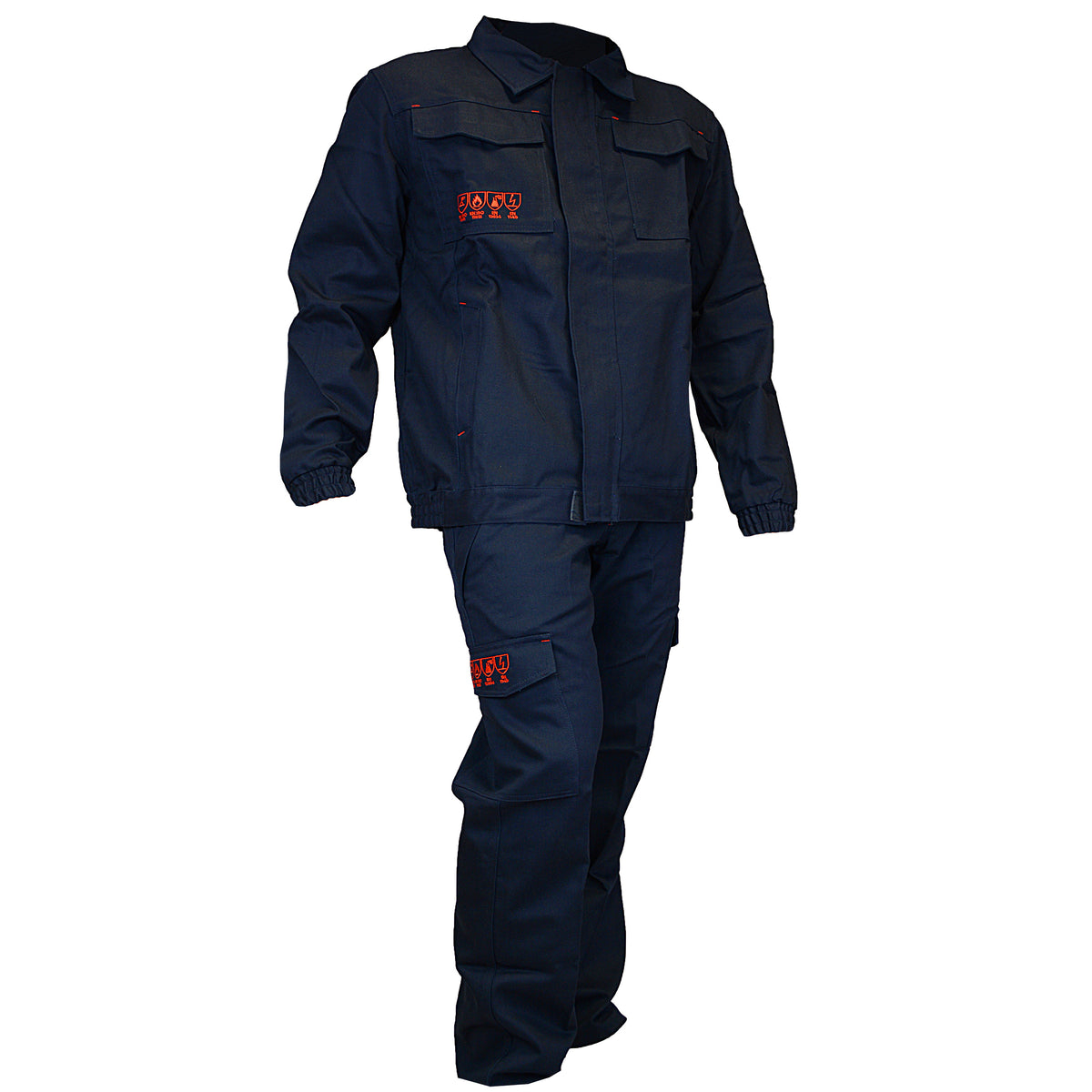 Flame-retardant antistatic welding bib trousers