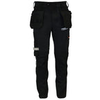 CROSS STRETCH black stretch work trousers with detachable holster pockets
