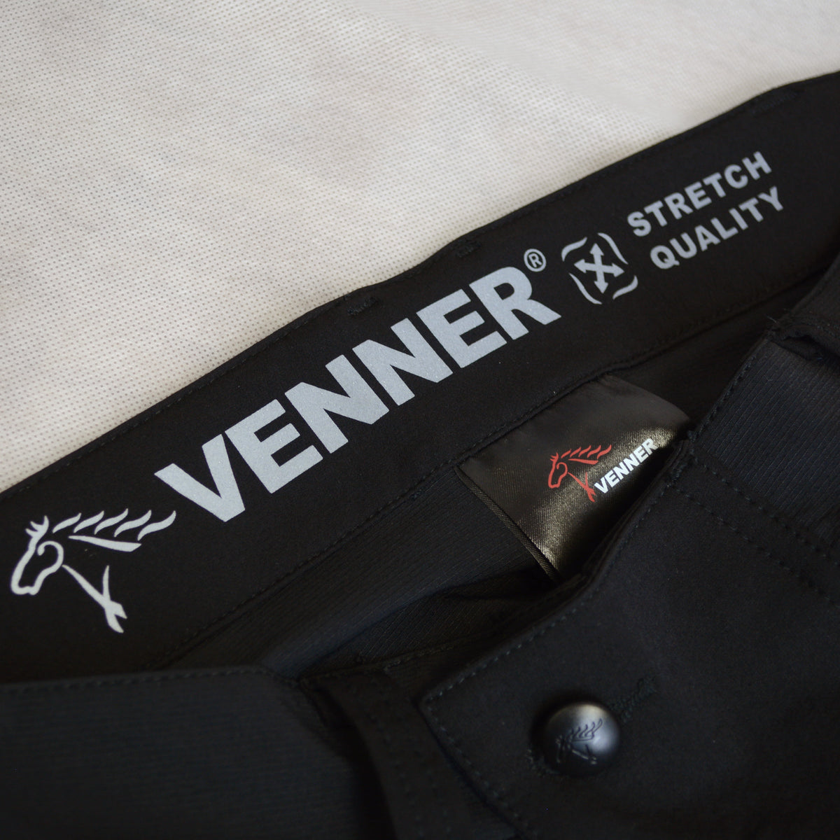 CROSS STRETCH black stretch work trousers with detachable holster pockets