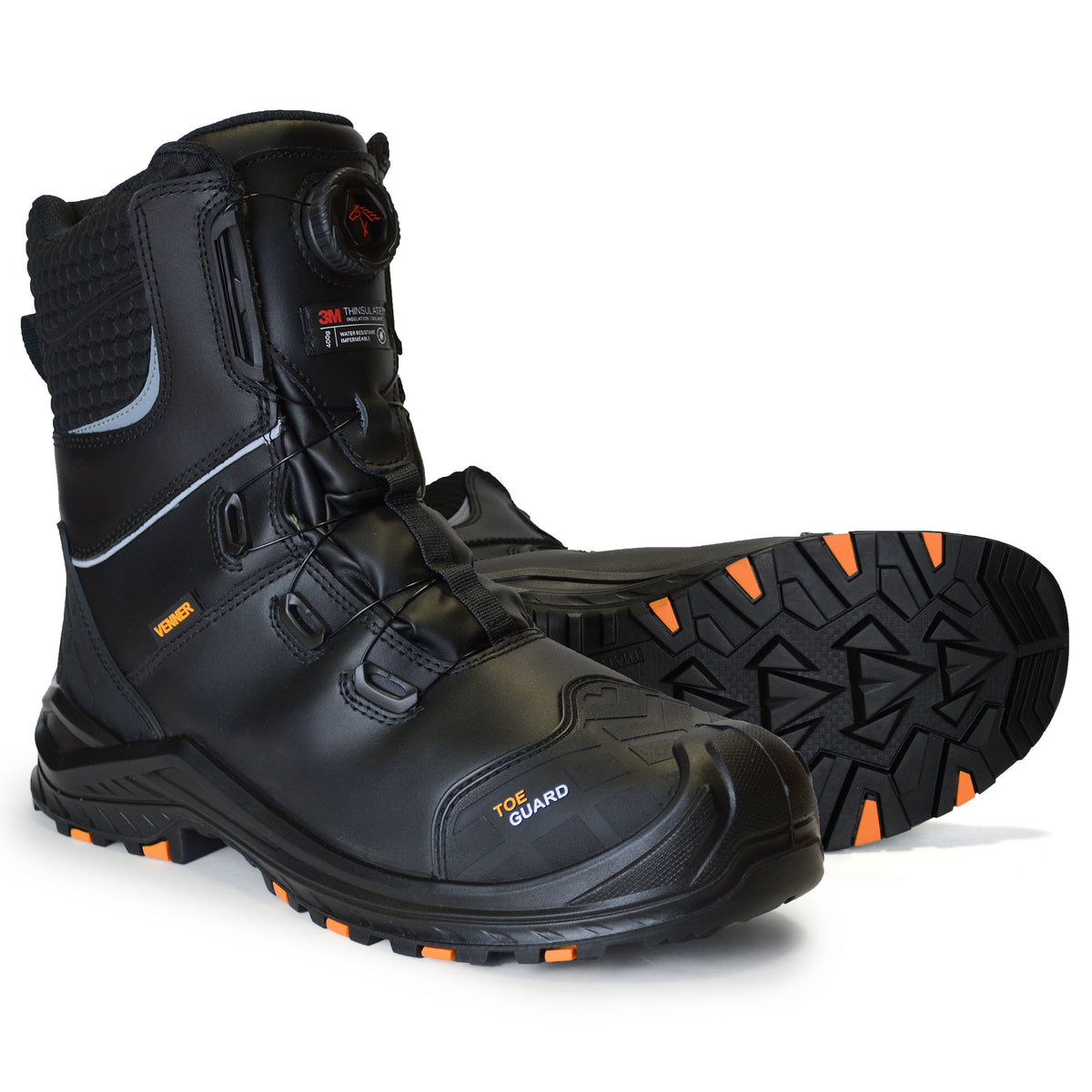 VENNER KSF3157 smooth leather winter safety boots with SpinOn lacing S7S CI HRO LG FO SR