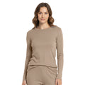 HEAT BOOSTER women's long-sleeve thermal top with soft fleece inside, beige