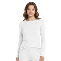 HEAT BOOSTER women's long-sleeve thermal top with soft fleece inside, white