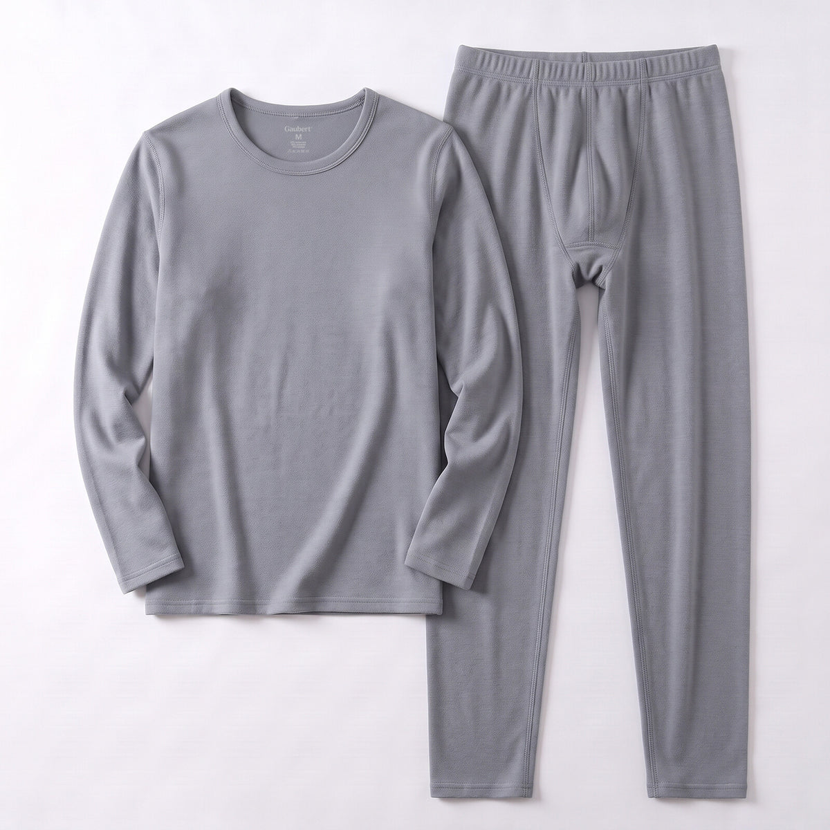 GAUBERT 150 men's merino wool thermal underwear set, grey