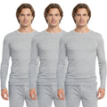 HEAT BOOSTER men's long-sleeve thermal top with soft fleece inside, grey