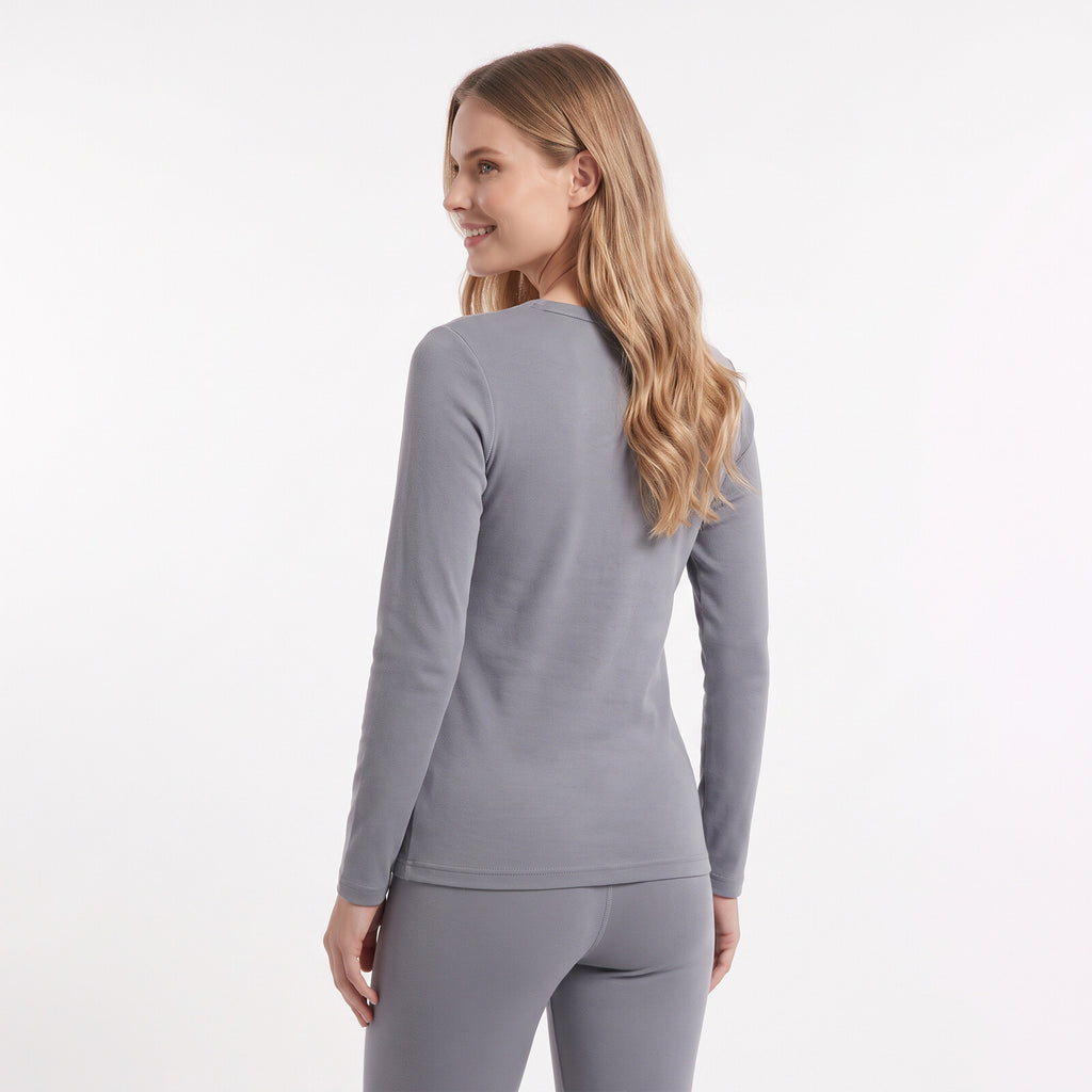 GAUBERT 152 women's merino wool thermal underwear set, grey