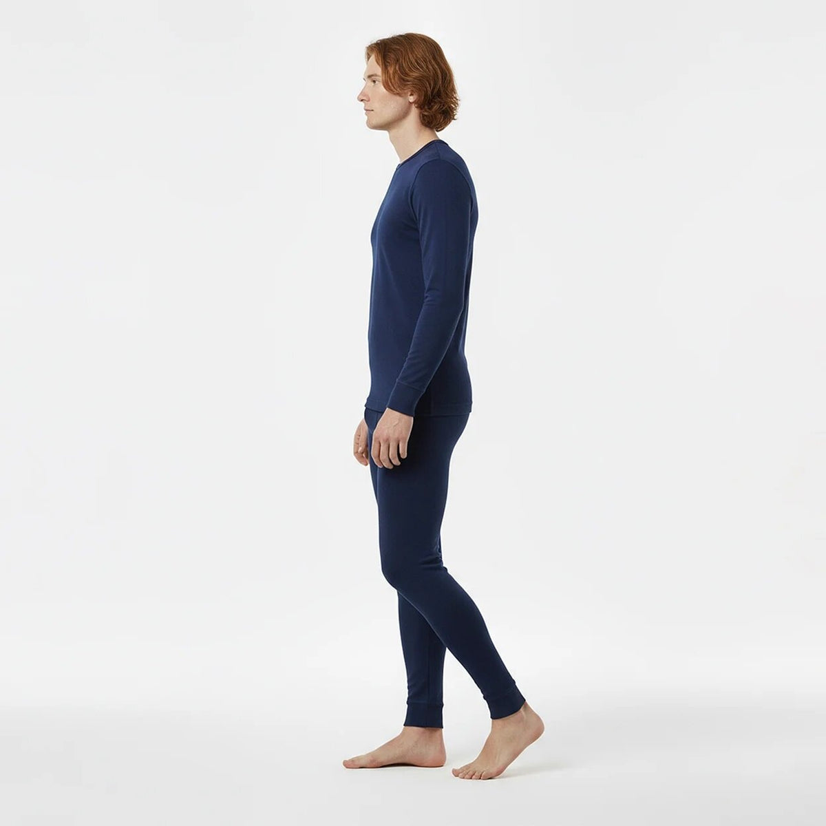 GAUBERT 150 men's merino wool thermal underwear set, navy