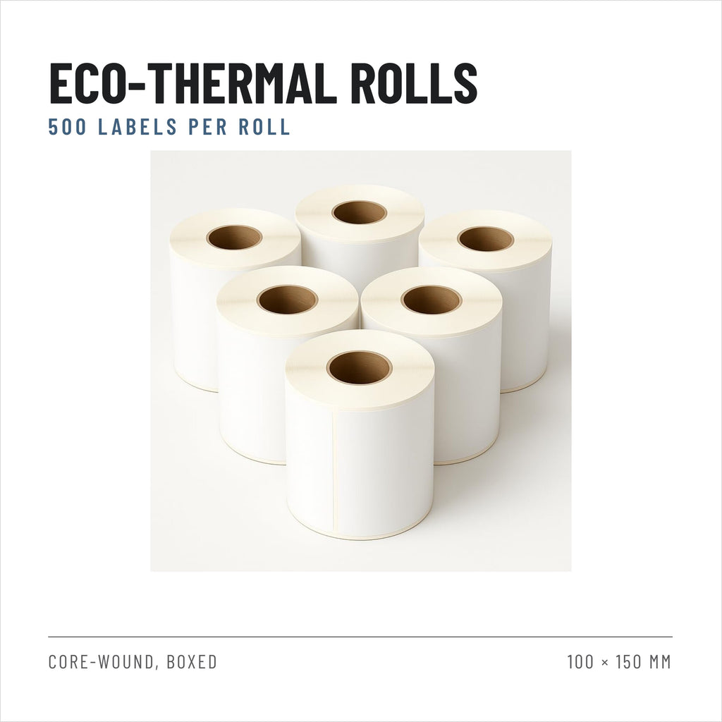 Thermal labels 100x150 mm, 500 labels per roll