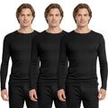 HEAT BOOSTER men's long-sleeve thermal top with soft fleece inside, black