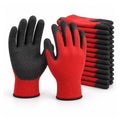 VENNER latex coated work gloves EN 388 3131X, red/black, 12 pairs