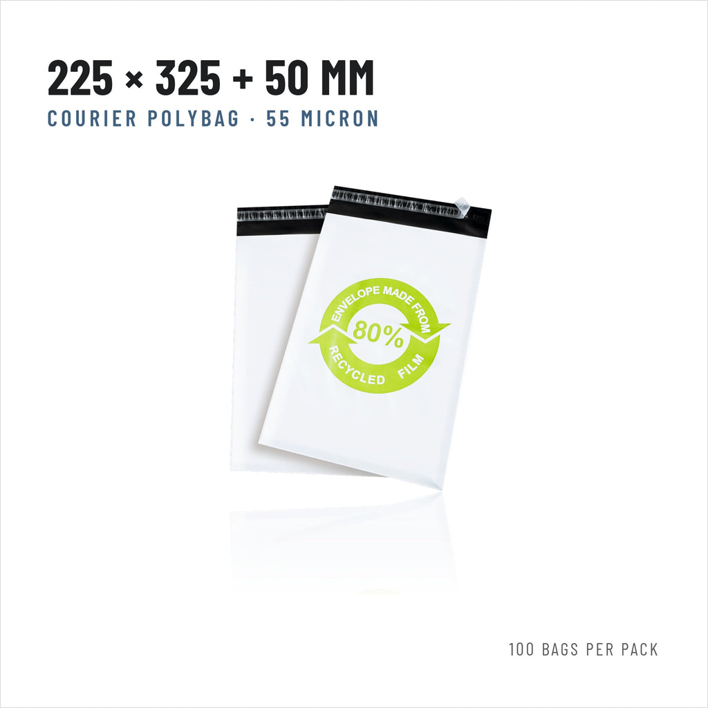 DocuCare courier mailing bags, 225 x 325 mm, white, 100 pcs